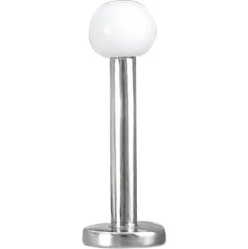 Piercing Piercing do brady s bílou kuličkou