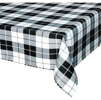 ubrus Ubrus s nešpinivou úpravou Káro černé - 130 x 160cm
