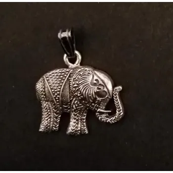 Přívěsek Zdobený slon - přívěsek ze stříbra - varianta 2