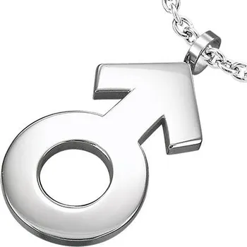 Přívěsek Men (muž) symbol - varianta 2 - ocelový přívěsek