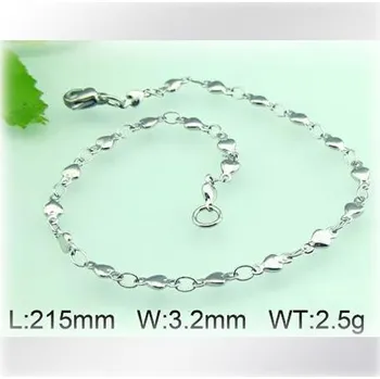 Náramek Náramek z oceli - kolečka a srdíčka - 215mm