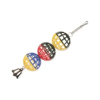 Hračka pro ptáka Kuličky s rolničkou