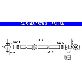 Brzdová hadice Brzdová hadice ATE 24.5143-0578.3