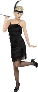 Karnevalový kostým Smiffys Kostým Prohibice černý s třásněmi S