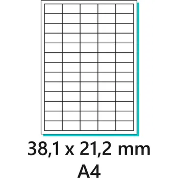 Samolepící etiketa Samolepící etiketa 38,1x21,2mm/100ks bílá, Labels 1/65