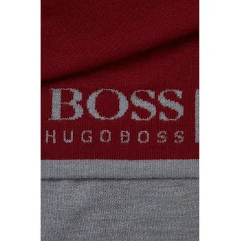 Šála Hugo Boss Scarf-Ciny One Size, Dark Red, pánské