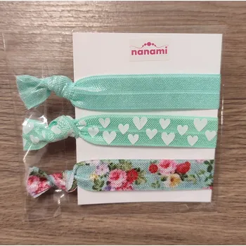 NANAMI sada gumičkových náramků Mint a Růže