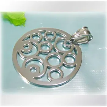 Přívěsek Kruh s kruhovou výzdobou - ocelový přívěsek