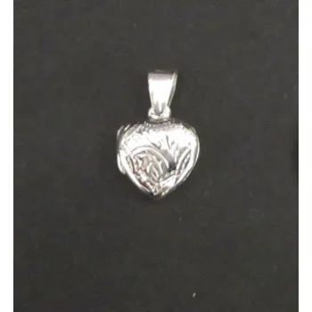 Přívěsek Malé zdobené a rozevíratelné srdíčko - přívěsek ze stříbra