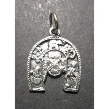 Přívěsek Podkova se čtyřlístkem - pro štěstí - přívěsek ze stříbra