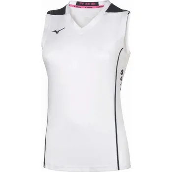 Dámské tričko Dámské sportovní tílko Mizuno Hex Rect NS Shirt/White/Navy Velikost: L