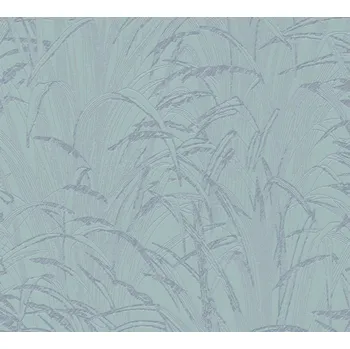 Tapeta A.S. Création | Vliesová tapeta na zeď Hygge 2 38600-4 | 0,53 x 10,05 m | modrá, metalická + Modrá, metalická vliesová tapeta na stěnu 386004 v rozměru 0,53 x 10,05 m