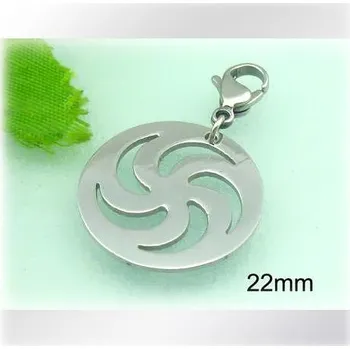 Přívěsek Vír v kruhu - ocelový přívěsek