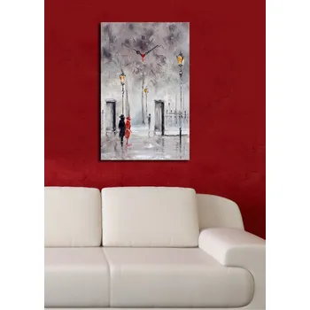 Hodiny Dekorativní nástěnné hodiny Abstract šedobílé