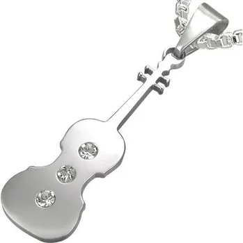 Přívěsek Kytara s třemi světlými body - ocelový přívěsek