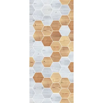 Fototapeta Vliesová obrazová tapeta na dveře Hexagony 33101, 91 x 211 cm, Photomurals, Vavex