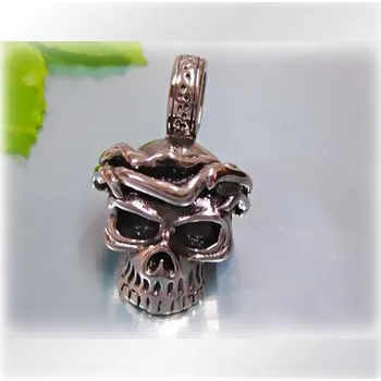 Přívěsek Lebka trojrozměrná - ocelový přívěsek