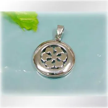 Přívěsek Šestilístek v kruhu - ocelový přívěsek