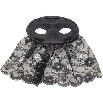 Karnevalový doplněk Škraboška s krajkou přes pusu