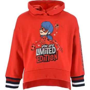 Dívčí mikina Miraculous Červená mikina s kapucí Velikost: 116