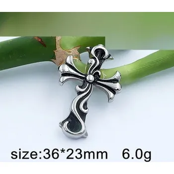 Přívěsek Kříž 36x23mm - ocelový přívěsek