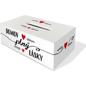 Nekupto Dřevěná krabička na ubrousky Domov plný lásky Sladký domov