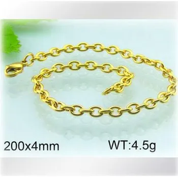 Řetízek Ocelový náramek - 20cm ve zlaté barvě - na ruku