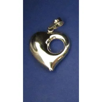 Přívěsek Trojrozměrně děravé srdce - přívěsek ze stříbra