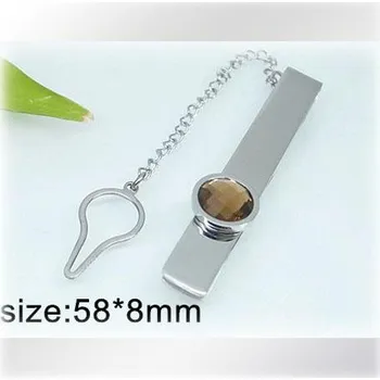 Spona na kravatu Spona na kravatu s žlutohnědým kamenem