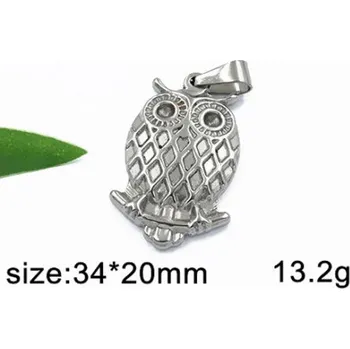Přívěsek Sova - 34x20mm - ocelový přívěsek