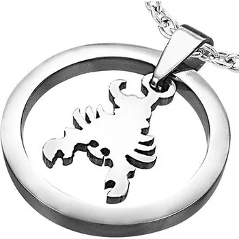 Přívěsek Zvíře s klepety v kruhu - ocelový přívěsek