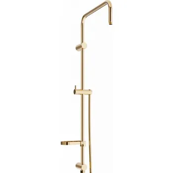 Tyč na sprchový závěs Mexen X, sprchový sloup, růžovo-zlatá, 79391-60