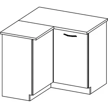 Komoda DRP dolní rohová skříňka CHAMONIX II levá