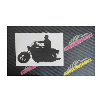 Samolepící dekorace SAMOLEPKA Motorka 049 levá (17 - šedá) NA AUTO, NÁLEPKA, FÓLIE, POLEP, TUNING, VLASTNÍ TEXT, TISK, AUTOSAMOLEPKY.cz, POLEPY, OBRÁZEK, LOGO, SAMOLEPKY