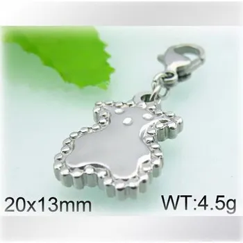 Přívěsek Medvídek se zdobeným okrajem - ocelový přívěsek