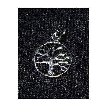 Přívěsek Malý strom života v kruhu - stříbrný přívěsek