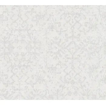 Tapeta A.S. Création | Vliesová tapeta na zeď Desert Lodge 38521-5 | 0,53 x 10,05 m | bílá, metalická, šedá + Bílá, metalická, šedá vliesová tapeta na stěnu 385215 v rozměru 0,53 x 10,05 m