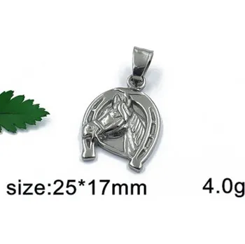 Přívěsek Kůň v podkově - ocelový přívěsek