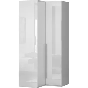 Šatní skříň Skříň šatní béžová bílý lesk PIANO PUG