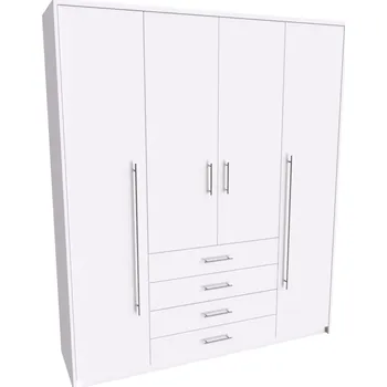 Šatní skříň Skříň AURA XL Dekor: Bílá