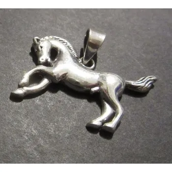 Přívěsek Kůň s přizvedlou přední nohou - stříbrný přívěsek