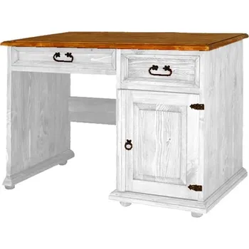 Psací stůl Rustikální psací stůl WHITE HOME BIK01 Barevné provedení: Bílý vosk K17 - hnědý vosk K15, Provedení: varianta A