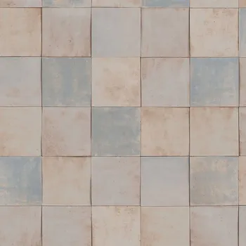 Tapeta Hnědo-modrá geometrická vliesová tapeta s vinylovým povrchem 45710 Zellige, Marburg