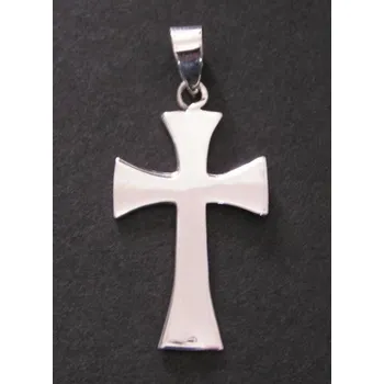 Přívěsek Plochý kříž - stříbrný přívěsek