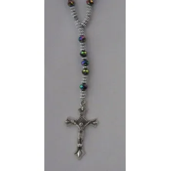 Náhrdelník Růženec - korálkový náhrdelník 70cm - barevné korálky