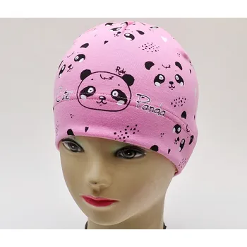 Čepice Dívčí čepice RDX 0415 Panda Barva: růžová, Velikost: 2 (1-3 roky)