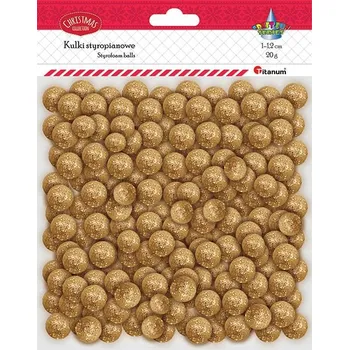 Titanum Polystyren, kuličky, ZLATÉ, 1 cm, 20g/bal.