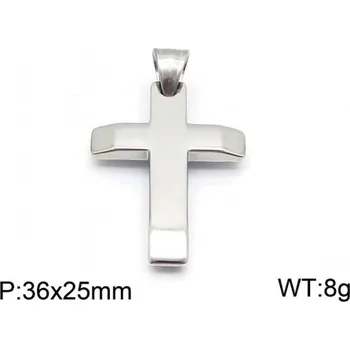 Přívěsek Ocelový kříž - 36x25mm - přívěsek