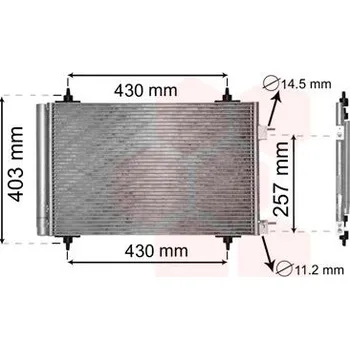 Klimatizace automobilu Kondenzátor, klimatizace VAN WEZEL 09005230