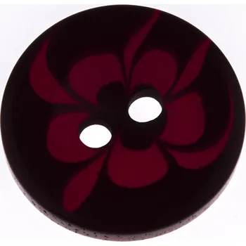 Knoflík Knoflík plastový vínový 13 mm